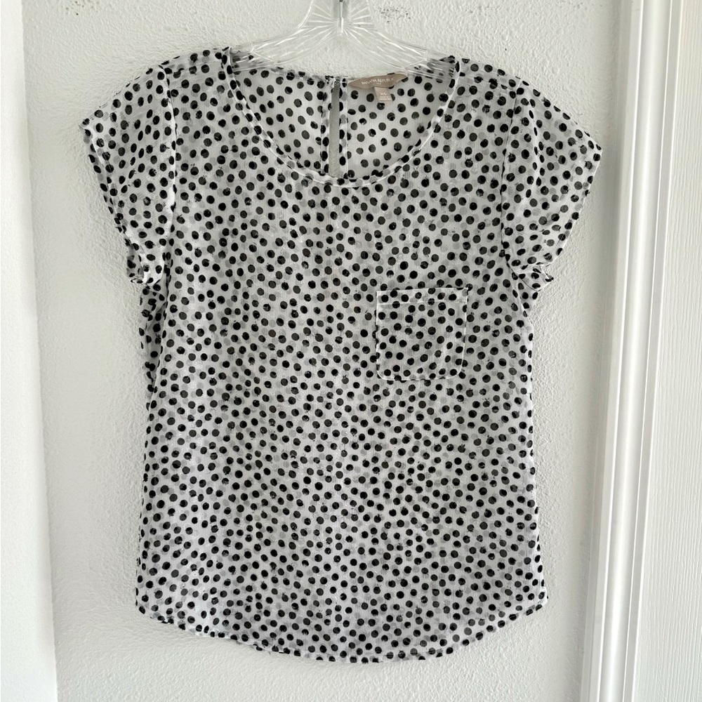 EUC Banana Republic Sheer Polka Dot Tee